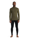 Pánské merino tričko s dlouhým rukávem ICEBREAKER Mens 200 Oasis LS Half Zip, Loden velikost: L