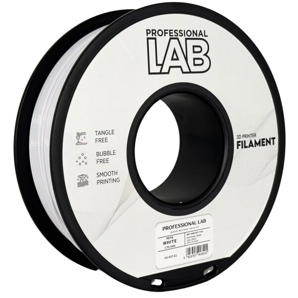 PETG filament 1,75 mm bílý Professional Lab 1 kg