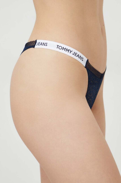 Dámská tanga HIGH LEG THONG UW0UW05160 C1G tm. modré - Tommy Hilfiger M