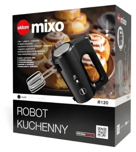 Eldom R120 černá / Ruční šlehač / 5 rychlostí / hnětací háky / turbo (R120)