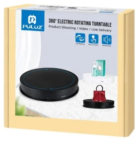 Puluz PU3049B černá / Otočný stolek / Průměr 30 cm / USB / Nosnost 10 kg (PU3049B)