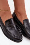 Mokasyny Loafersy Dámské Z Eko Kůže Černé Bessina 38