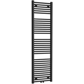 CERANO - Koupelnový radiátor Benito - středové připojení 50mm/boční - 703 W - černá matná - 1700x450 mm CER-710056