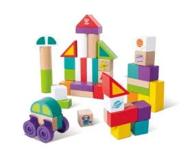Hape Dřevěné kostky - Příšerky z vesmíru