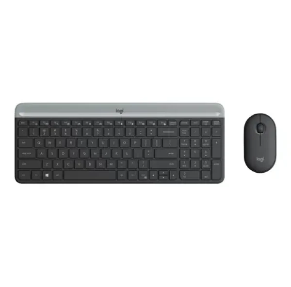 Logitech Slim Wireless Combo MK470 US černá / bezdrátová sada klávesnice a myši / US verze (920-009204)