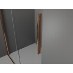 MEXEN/S - Velar L sprchový kout, posuvné dveře 90 x 110, transparent, růžové zlato 871-090-110-03-60