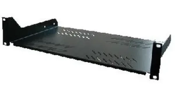 TRITON Police s perforací 19", 1U/250mm, nosnost 20kg, černá