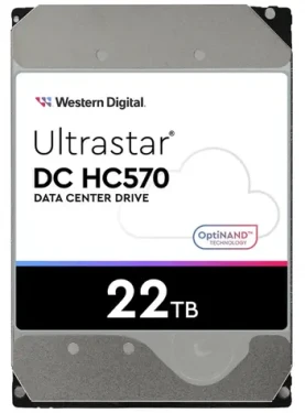 WD Ultrastar DC HC570 22TB / HDD / 3.5" / SAS III / 7 200 rpm / 512MB cache / 5y (0F48051)
