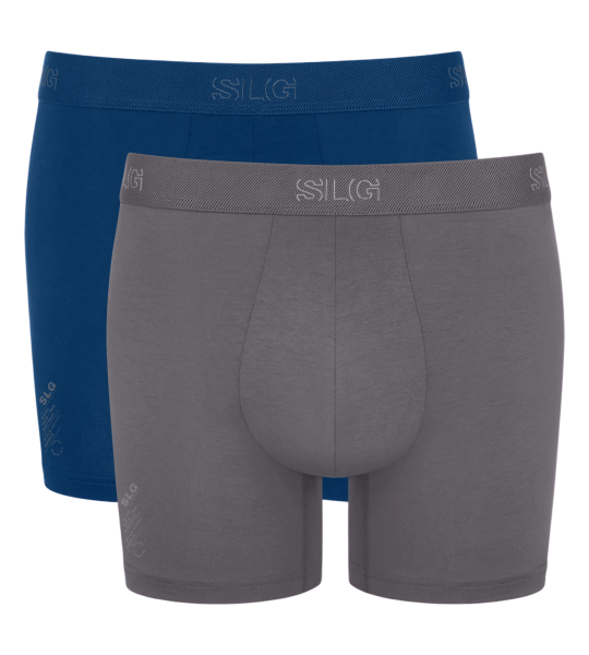 Pánské boxerky SLG Base Short C2P - UNKNOWN - sv. šedé-tyrkys V001 - SLOGGI MULTIPLE COLOURS 1 XL