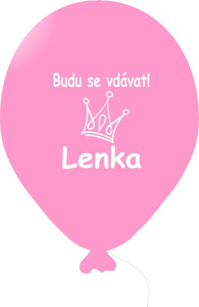 Rozlučka se svobodou - balónky s potiskem jména vzor 2
