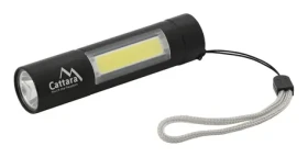 Cattara Svítilna kapesní LED 120lm nabíjecí / CREE XP-E LED + COB LED / 3.7V 400 mAh / micro USB (13163)
