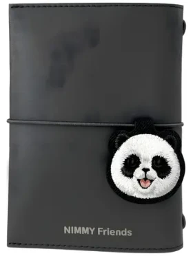 Nimmy Big Eyed Pet 2.0 Panda černá / Zápisník s perem / Umělá kůže a textil (N-XDY-SZB-06A-D)