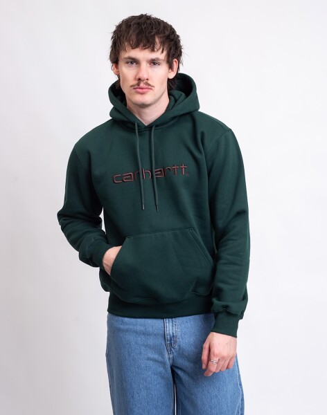 Carhartt WIP Hooded Carhartt Sweat Dark Scarab/Palisander L