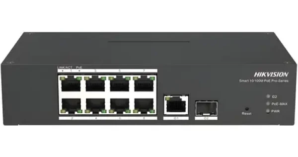 Hikvision DS-3T1310P-SI/HS / Switch / 8x 100 Mb/s PoE / 1x Gb RJ45 / 1x Gb SFP / 110 W (DS-3T1310P-SI/HS)