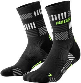 CEP Vysoké ponožky LIMITED 2024.2 dámské black/neon yellow