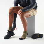 Unisex merino turistické ponožky SMARTWOOL Hike Targeted Cushion Ankle Socks, Winter Moss velikost: 38-41 (M)