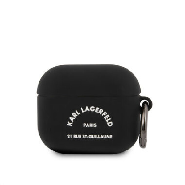 Karl Lagerfeld Rue St Guillaume Silikonové Pouzdro pro Apple AirPods 3 KLACA3SILRSGBK