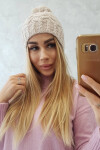 Fleecová čepice Waleria K307 light beige UNI