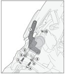 D5131Kit samostatná montážní sada pro čiré plexi 5124DT/5124D pro Bmw R 1250 Gsa (19-23)