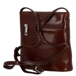 Luxusní dámská kožená crossbody kabelka Katija, hnědá