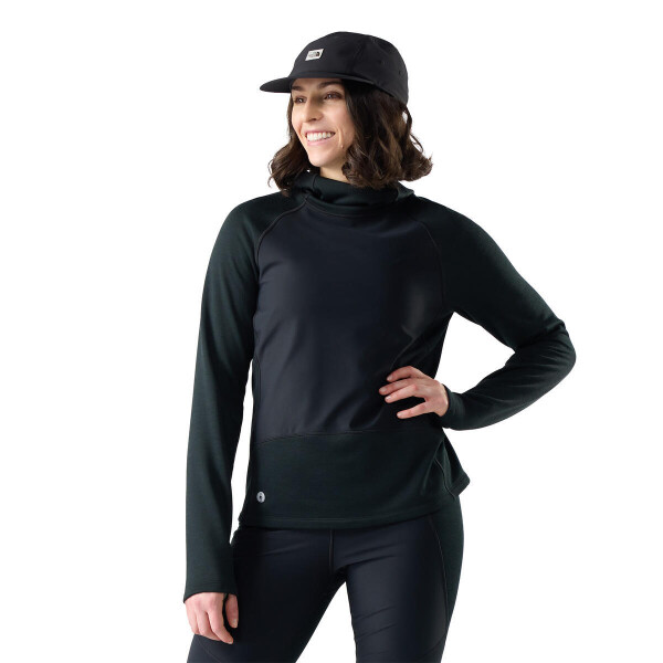 Dámská merino mikina SMARTWOOL Women's Active Fleece Wind Hoodie, Black velikost: M