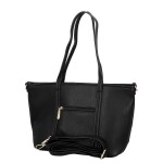 Trendy dámská koženková kabelka na rameno Felicia, černá