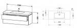 DURAVIT - L-Cube Skříňka s umyvadlem 50x120x48 cm, 2 zásuvky, bílá mat LC6929N1818