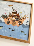 ViSSEVASSE Dětské puzzle Noah's ark 42 dílků, modrá barva, papír
