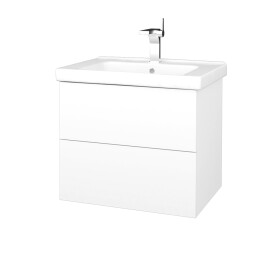 Dřevojas - Koupelnová skříňka VARIANTE SZZ2 65 (umyvadlo Harmonia) - N01 Bílá lesk / L01 Bílá vysoký lesk 191528