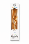 Dortové svíčky zakroucené metalické bronzové 6ks