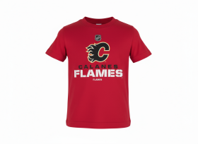 Reebok Dětské tričko Calgary Flames NHL Clean Cut Velikost: Dětské XL (170 – 176)