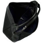 Trendy dámská koženková kabelka na rameno Poppy, černá