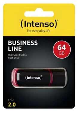 Intenso Business Line 64GB černá / Flash disk / USB 2.0 / čtení: 28MBs / zápis: 6,5MBs (3511490)