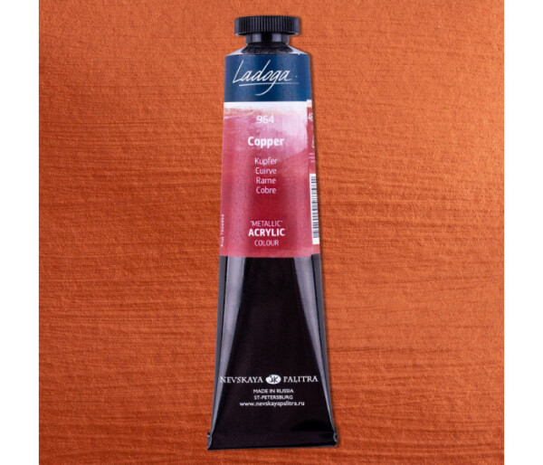 Nevskaya Palitra Ladoga 2204964 metallic Akrylová barva 46 ml, Copper 964