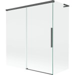 MEXEN/S - Rox L vanová zástěna 2-křídlová posuvná 150 + 70 x 150, transparent, grafit kartáčovaná 8C9L-150-070-66-00