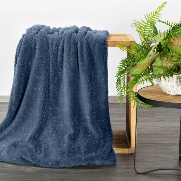 Luxusní flanelová deka s elegantní stříbrnou nití - modrá Šírka: 150 cm | Dĺžka: 200 cm