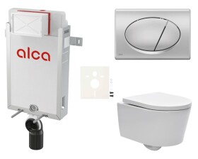 Cenově zvýhodněný závěsný WC set Alca k zazdění + WC SAT Brevis SIKOAW3 SIKOAW3