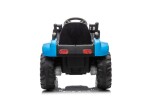 Mamido Dětský elektrický traktor s radlicí a přívěsem modrý