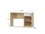 ARTEN (NANO Systems s.r.o.) PC stůl TIPS-1S (Dub sonoma/bílá) PC-STUL-TIPS-1S