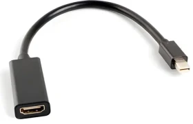 Lanberg AD-0005-BK černá / Adaptér / Mini DisplayPort na HDMI / 1920×1200 / 60 Hz (AD-0005-BK)
