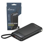 MediaRange Powerbank 10000mAh černá / Powerbanka / USB-C Power Delivery / Quick Charge / LC displej (MRMA753)
