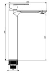 MEXEN/S - Milo DF40 SET umyvadlová baterie + vanová s příslušenstvím, chrom 71313DF40-00