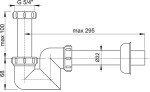 Alcadrain Sifon umyvadlový a bidetový DN32 plast A45F-DN32 A45F-DN32