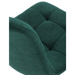 Židle jídelní, zelená látka, černý kov