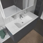 DURAVIT - ME by Starck Umyvadlo nábytkové 1230x490 mm, s 1 otvorem pro baterii, s WonderGliss, alpská bílá 23361200001