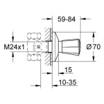 GROHE - Costa L Vrchní díl podomítkového ventilu, chrom 19854001