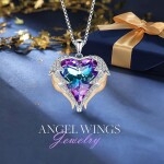 Náhrdelník Swarovski Elements Angel Wings Gold - andělská křídla, 40 cm + 5 cm (prodloužení)