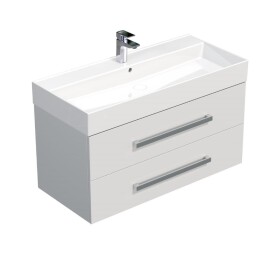 Koupelnová skříňka s umyvadlem SAT Cube Way 100x53x46 cm bílá lesk CUBE461002BISAT CUBE461002BISAT