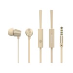 SWISSTEN Earbuds Dynamic YS-500 zlatá / Sluchátka s mikrofonem / 3.5mm Jack / 1.2m (51107003)