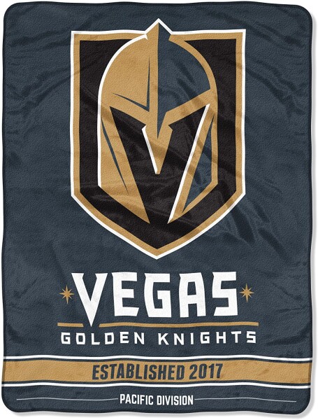 Northwest Deka Vegas Golden Knights NHL Plush Micro Throw Logo